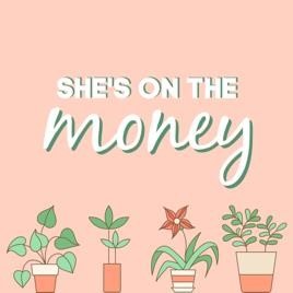 She's on the money podcast logo